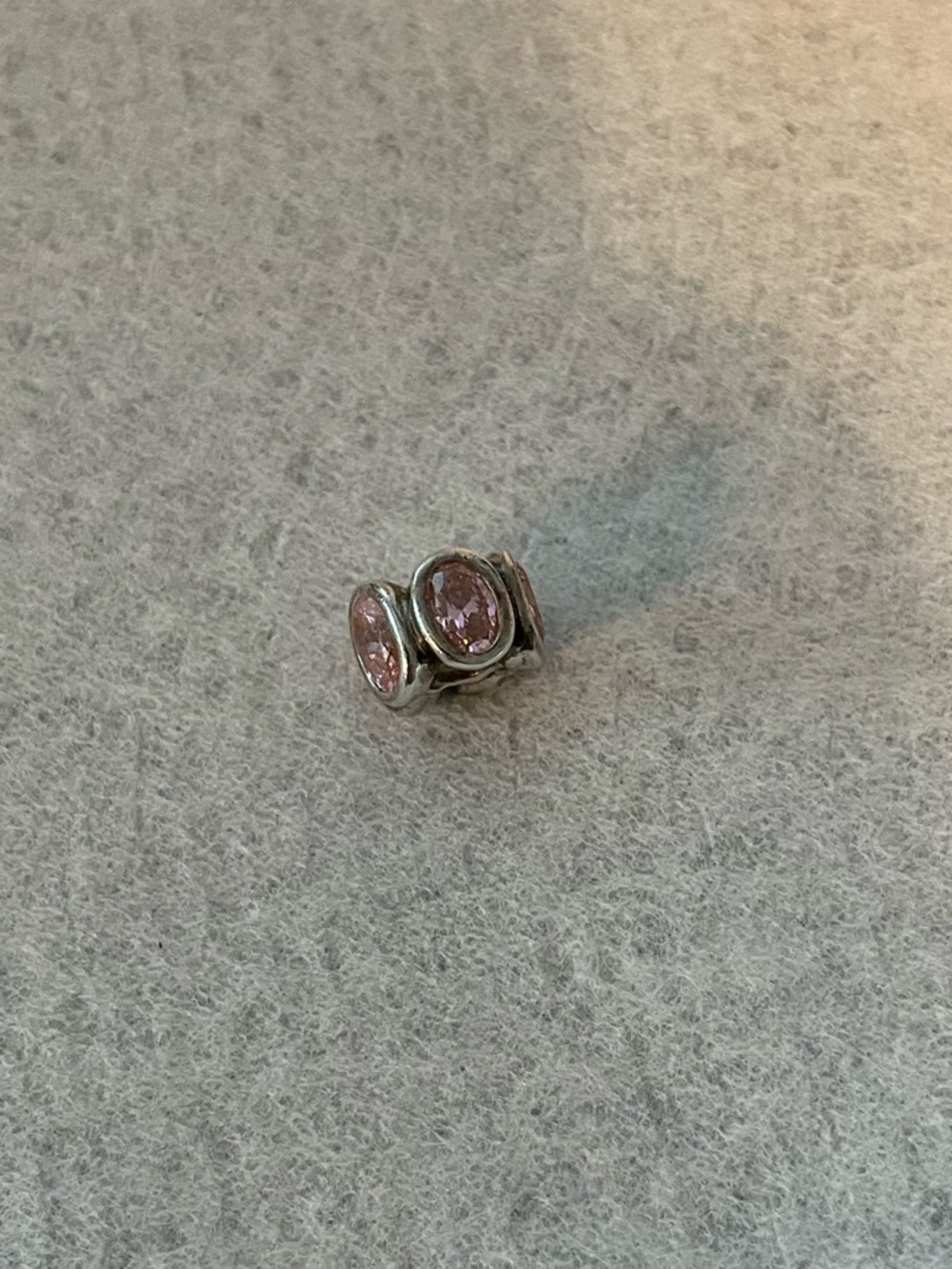 Pandora Retired Lights Pink Oval Stones Charm